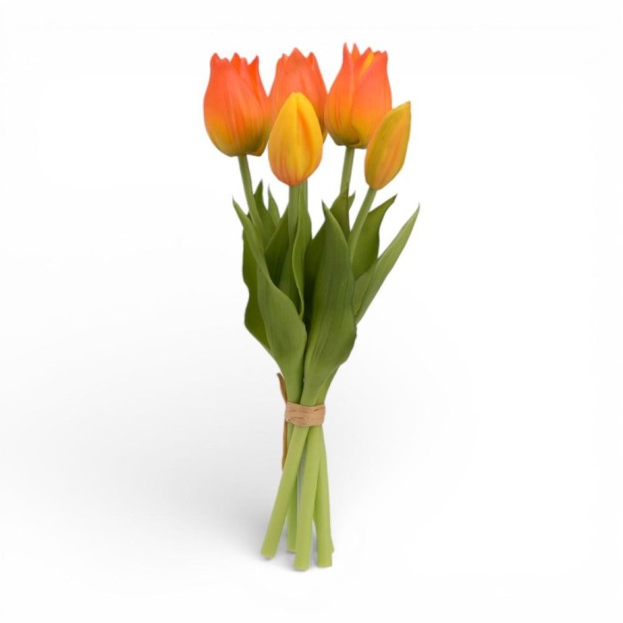TULIPANI CM.25 3 FIORI 2 BOCCIOLI ARANCIO